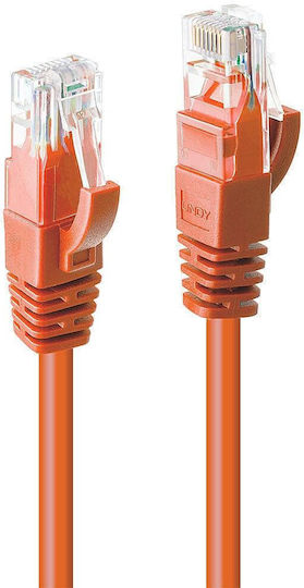 Lindy U/UTP Cat.6 Gigabit Ethernet Network Cable 5m Orange
