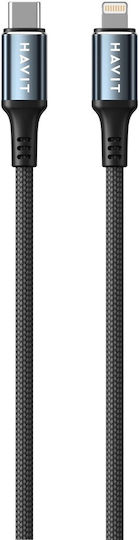 Havit USB-C to Lightning Cable 30W Μαύρο 1m (1897275)