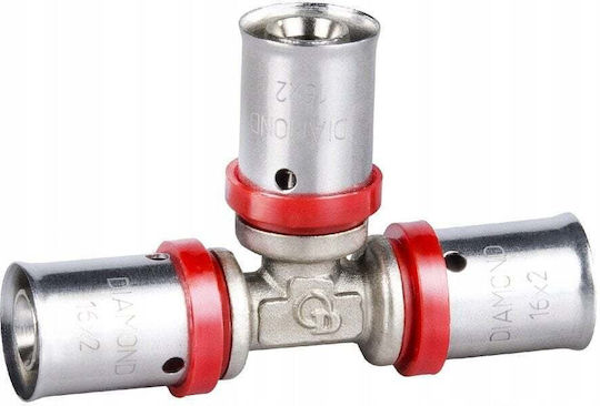 Triple Brass Pex-al-pex Diamond Tee Fitting 32x25x32 Fzz-009.32x25x32.t-3