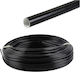 Glasfaser Hitzebeständige Manschette 105°C PVC-Beschichtung Ø10mm Schwarz 1 Meter