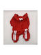 Bonnie kleines rotes Hundesweatshirt mit weißen Streifen