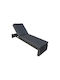 Deckchair Plastic with Cushion Gray 60x32cm.
