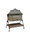 Bebe Stars Cradle with Mattress, Side Opening, and Wheels Beige