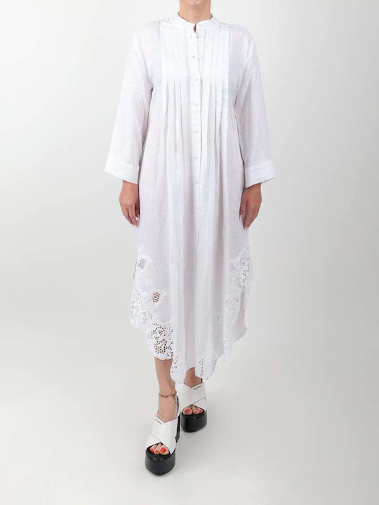 Beatrice Dress with Lace All Day White Beatrice Dress with Lace All Day White