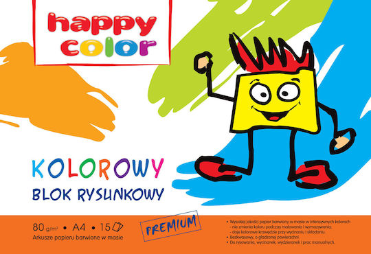 Happy Color Bloc de Desen A4 21x29.7cm