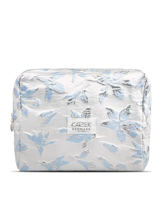 Karen Toiletry Bag Blå Hvid Brokade Beauty
