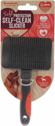 Rosewood Slicker Brush Large Dogs for Coat Grooming Black