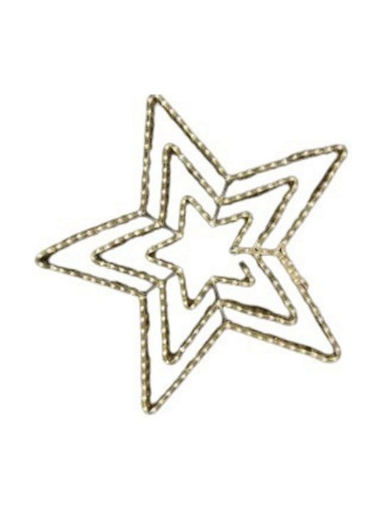 Lianos Plastic Christmas Decorative Pendant Star 70x70cm Yellow