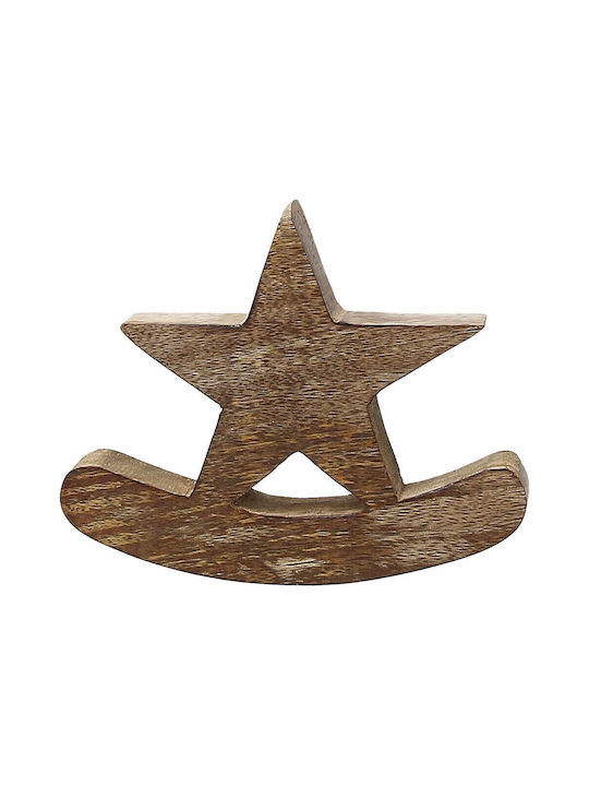 Tognana Wood Christmas Decorative Desktop Star 23cm Brown