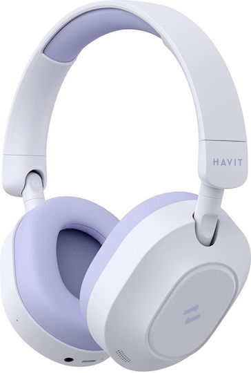 Havit H668BT Ασύρματα / Ενσύρματα Over Ear Ακουστικά και Quick Charge Μωβ