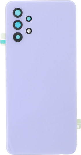 Battery Door Back Cover Camera Lens Bezel for Samsung Galaxy A32 4G Purple