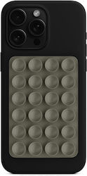 Techsuit Βάση Τηλεφώνου Sc-pad Βεντούζα Selfies Σιλικόνη Αυτοκόλλητη Βάση Ορθογώνιο Σχήμα Ανοιχτό Γκρι
