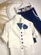 Vintage Soul Boys Baptism Suit with Vest White