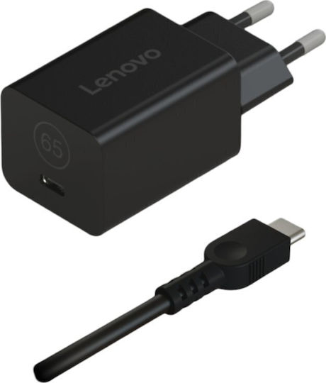 Lenovo USB-C Φορτιστής Laptop 65W 5V 1.5A με Αποσπώμενο Καλώδιο Τροφοδοσίας