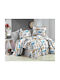 MayHome Set Kids Duvet Cover Single with Pillowcase Cotton Gray 160x240cm