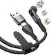 Statik Magnetisch / Geflochten USB zu Typ-C,TC-TC / Micro-USB / Blitzschlag Kabel Schwarz 2m (PUP-0520-6FT)