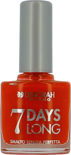 Deborah Milano 7 Days Long Glossy Βερνίκι Νυχιών Μακράς Διαρκείας 880 Orange 11ml