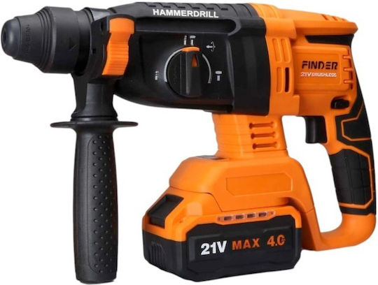 Finder Κρουστικό Σκαπτικό Πιστολέτο Μπαταρίας 21V 2x4Ah με Υποδοχή SDS Plus 198353