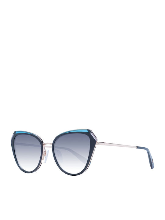 Bulget Women's Sunglasses with Blue Plastic Frame and Blue Gradient Lens BG3352 P01