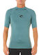 Rip Curl Men's Short Sleeve Sun Protection Shirt Turquoise