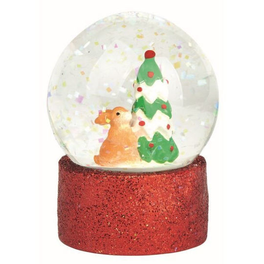 Weihnachtliche Schneekugel Häschen 1Stück