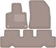 Beige Velvet Floor Mats Citroen C4 Grand Spacetourer 5-seater 2013-2021