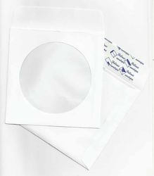 Weiße CD-Umschläge mit Fenster 12,5*12,5 cm 90 g/m² 50 Stück