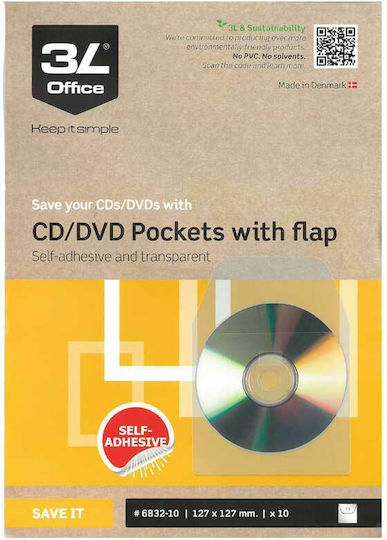 Θήκες Ζελατίνα Καπάκι Cd/dvd-r 10 Τεμάχια