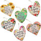 Florales Holzherz 12 x 12 cm Synchronia