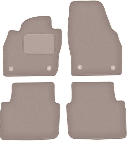 Beige Velvet Car Mats for Skoda Kamiq Crossover 2019