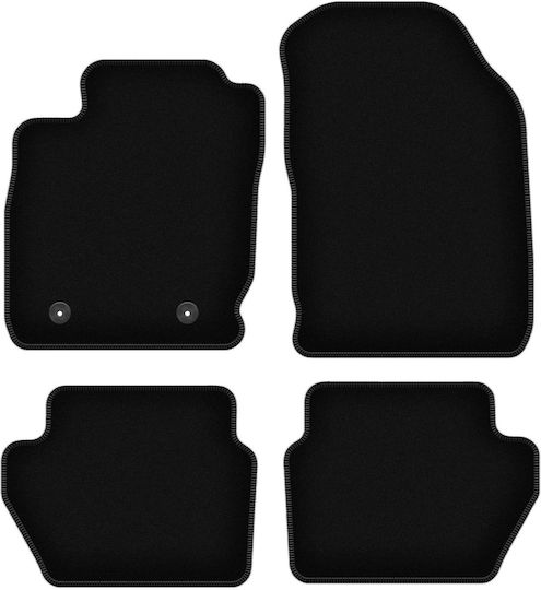 Covorașe de podea negre din catifea pentru Ford Ecosport Mk2 Crossover 2012-2017