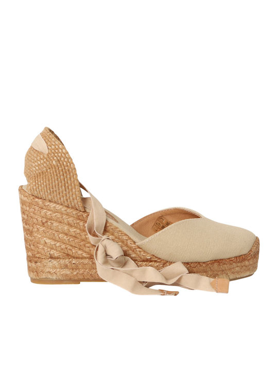 Macarena Mila 1 Women's Platform Espadrilles Beige