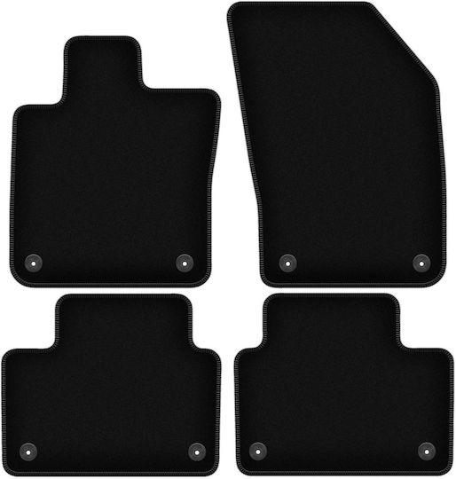 Basic Black Velvet Car Mats Volvo V60 II Estate 2018