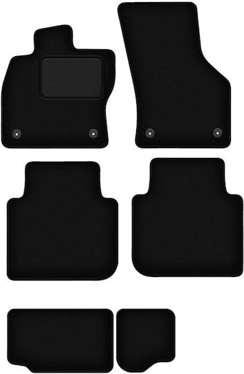 Black Velvet Floor Mats Seat Tarraco 7-seater 2018