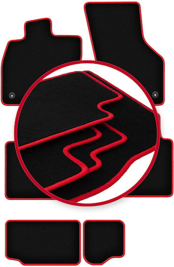 Carlux Red Car Mats Seat Tarraco 7 Seater 2018