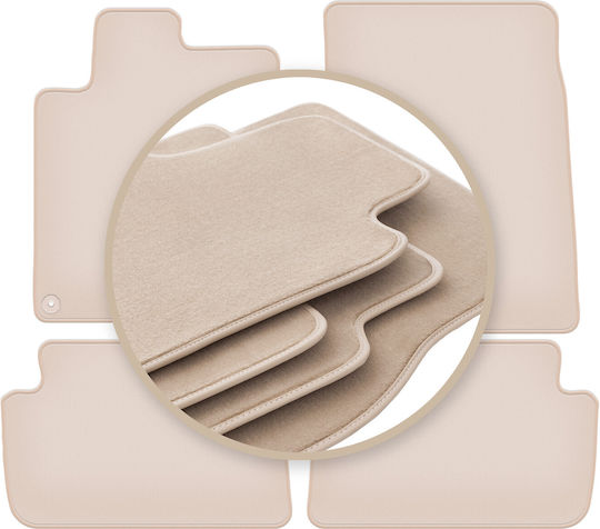Premium Beige Car Mats Peugeot 407 Coupe Sedan Wagon 2004-2011