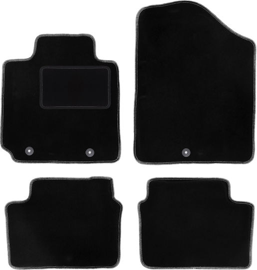 Schwarze Samt-Fußmatten Hyundai Veloster Coupe 2011-2018