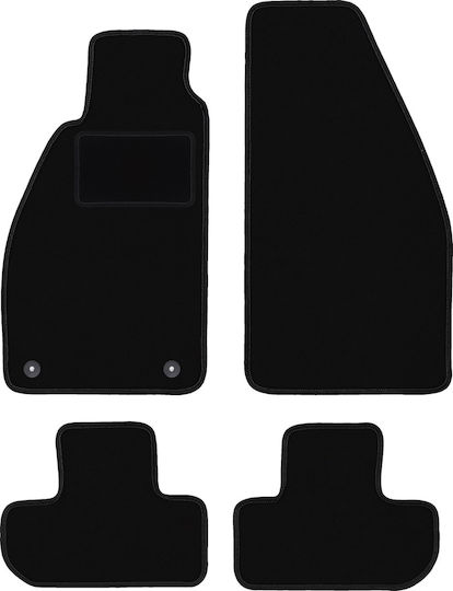 Schwarze Samt-Fußmatten Alfa Romeo Spider Coupe Cabrio 1995-2005