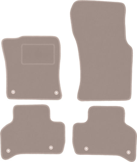 Beige Velvet Car Mats Jaguar XE Sedan 2015