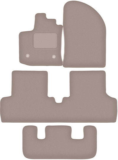 Beige Velvet Floor Mats Dacia Lodgy 7 Seater 2012