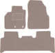 Beige Velvet Car Mats Renault Scenic II Minivan 2003-2009