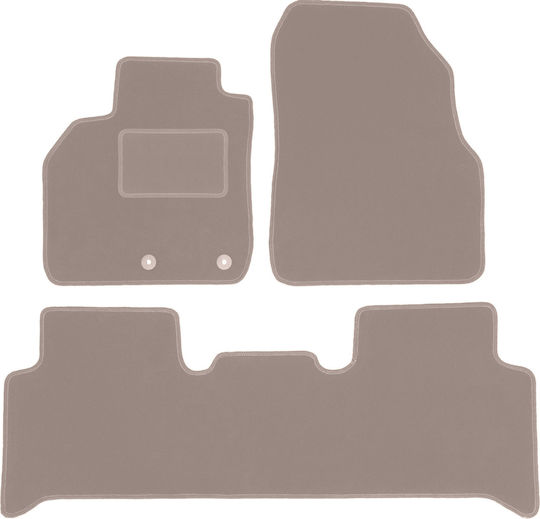 Beige Velvet Car Mats Renault Scenic II Minivan 2003-2009