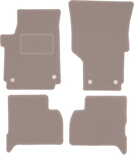 Beige Velvet Floor Mats for Volkswagen Amarok Pickup 2010
