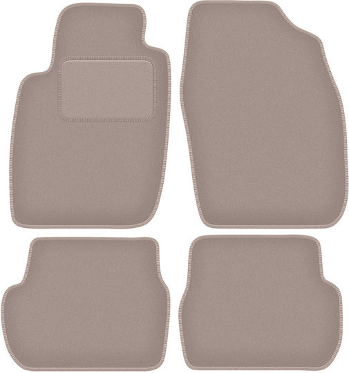 Beige Velvet Car Mats Toyota Starlet P9 Hatchback 1996-1999
