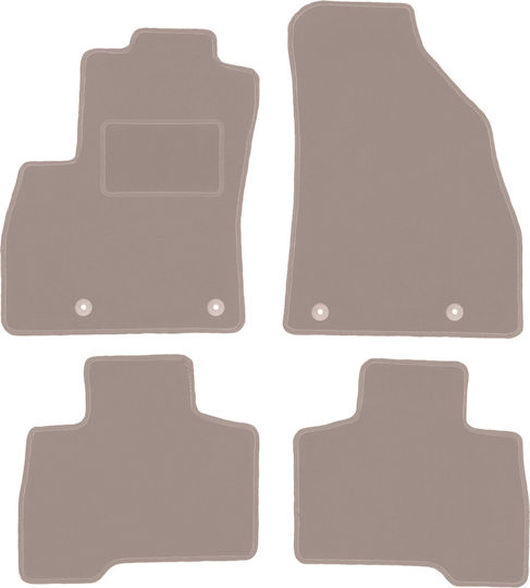 Beige Velvet Floor Mats Peugeot Bipper Kombivan Tepee 2007-2017