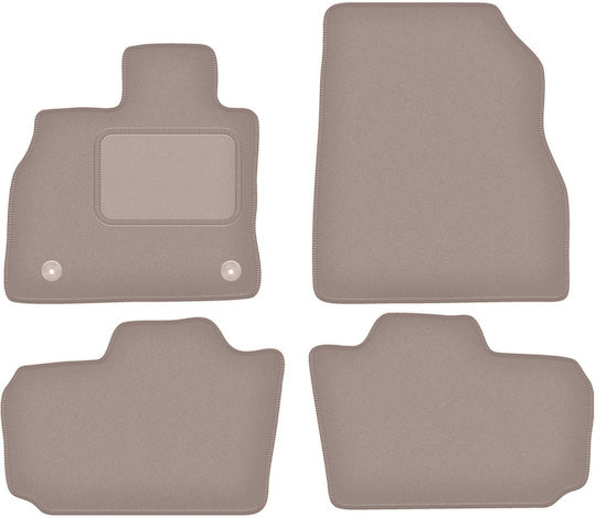 Beige Velvet Floor Mats Nissan Leaf I Hatchback 2010-2017
