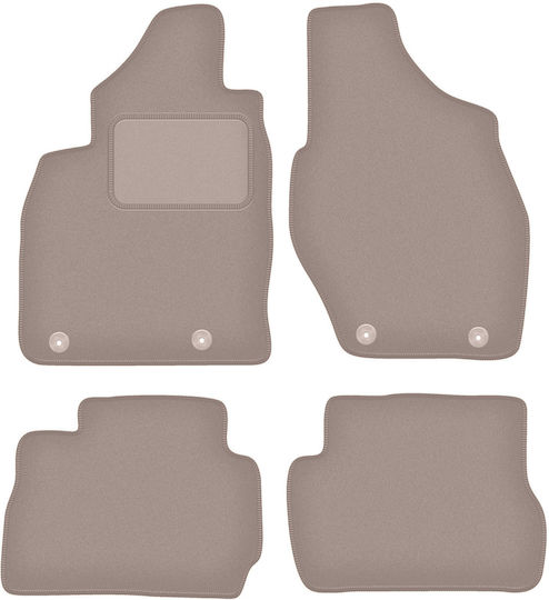 Beige Velvet Car Mats Mitsubishi Pajero Pinin SUV 1999-2006