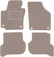 Beige Velvet Floor Mats Volkswagen Golf Plus Minivan 2005-2014