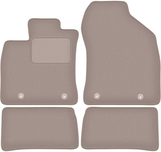 Beige Velvet Floor Mats Lexus Ct 200h Hatchback 2010-2020
