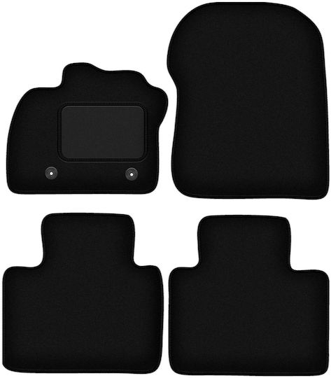 Black Velvet Floor Mats Renault Zoe Hatchback 2013